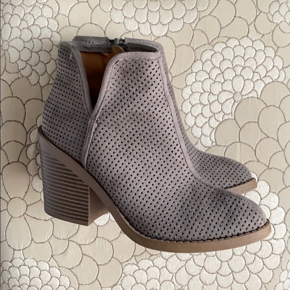 Gray booties